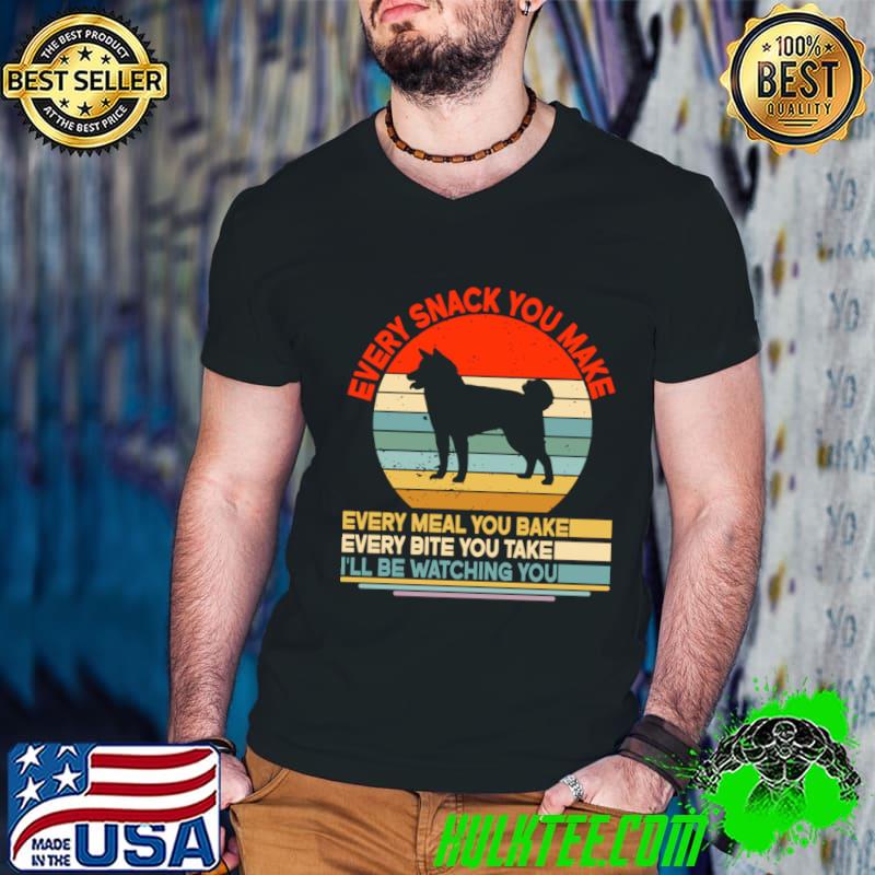 Best every snack you make Every meal you bake Akita Inu Vintage Sunset T-Shirt