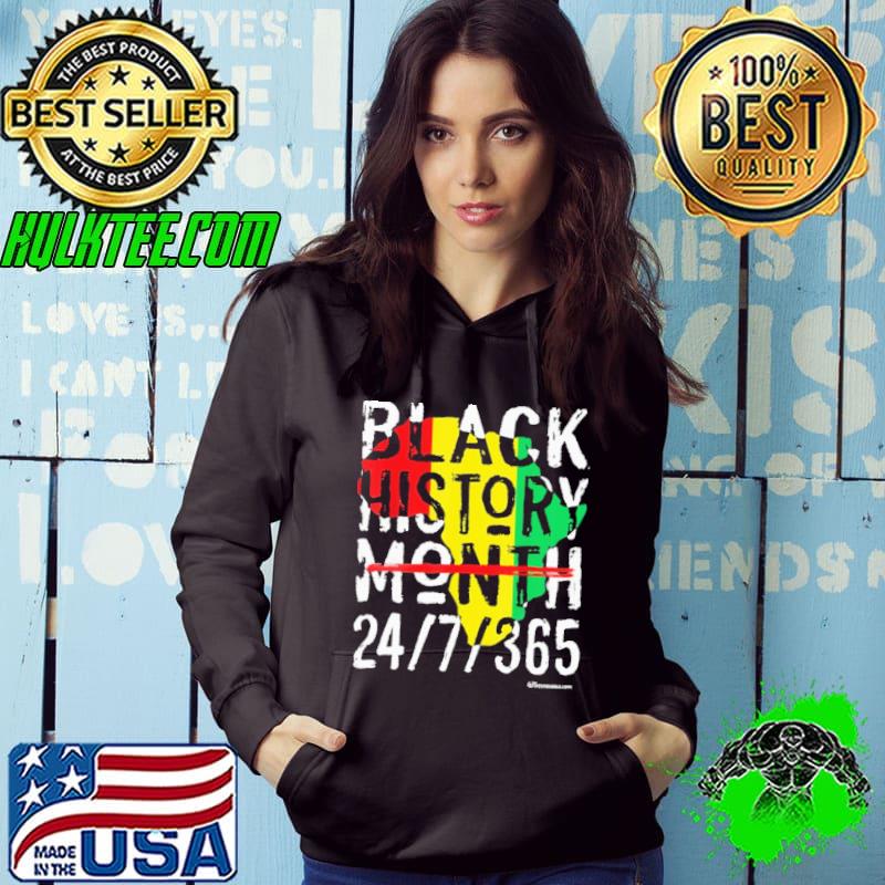 Black History 24 7 Map shirt