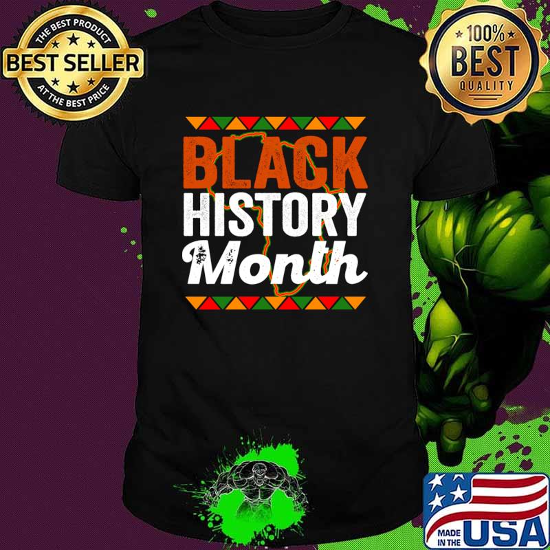 Black History Month Pride African American Map T-Shirt