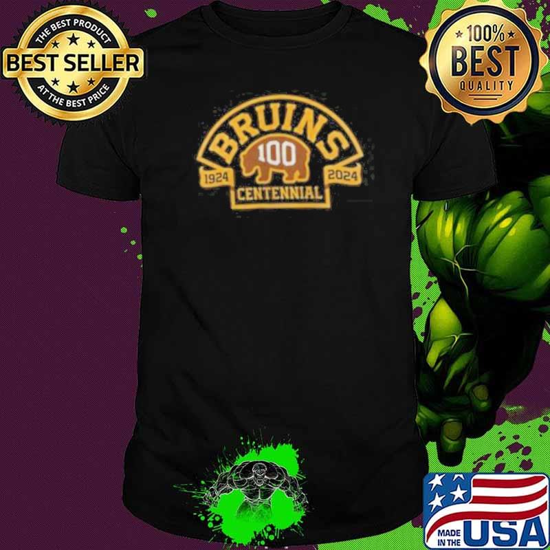 Boston Bruins Fanatics Branded Black Authentic Pro Centennial Logo Shirt