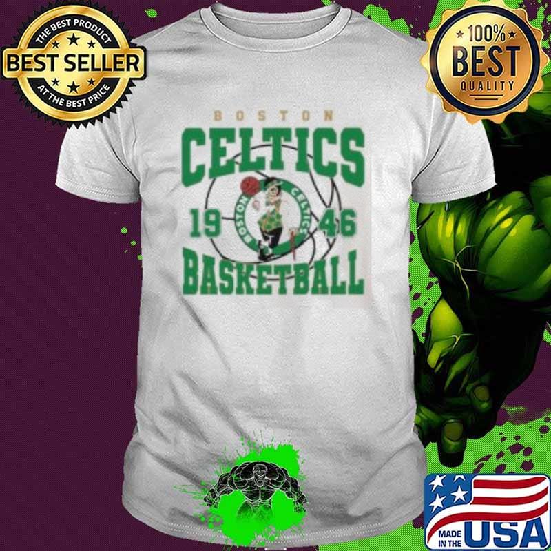 Boston Celtics basketball NBA est 1946 logo retro shirt