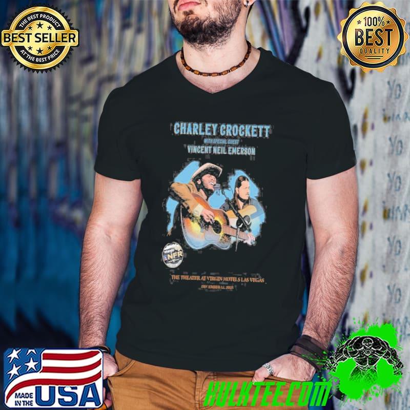 Charley crockett with vincent neil emerson las vegas nv dec 12 2023 poster shirt