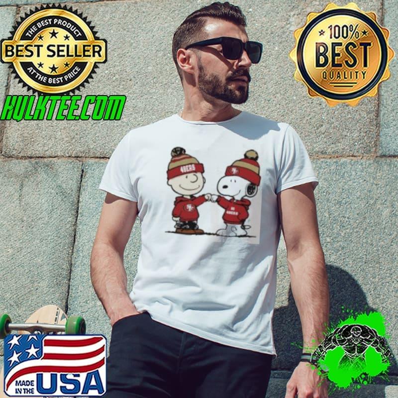 Charlie Brown and Snoopy NFL San Francisco 49ers football go 49ers cartoon shirt