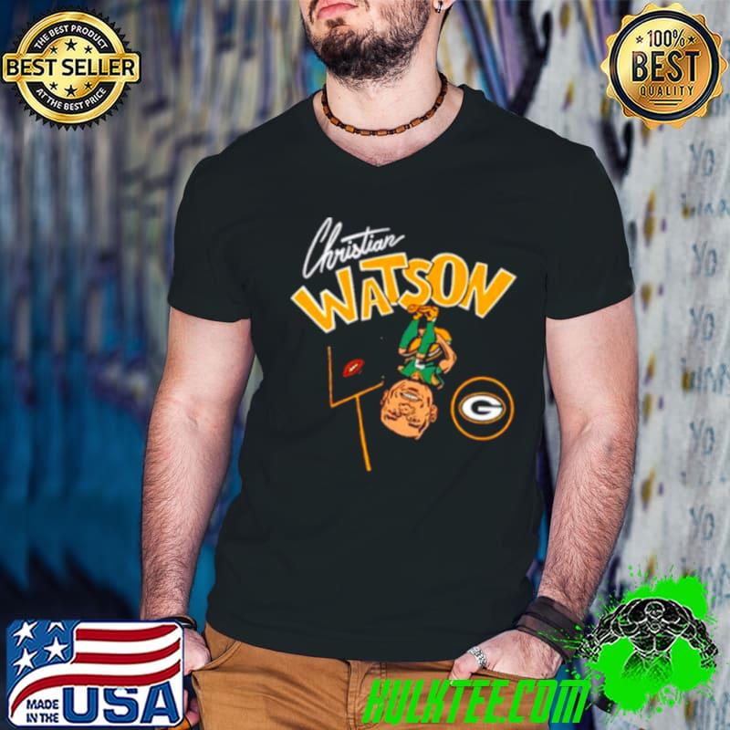 Christian Watson Green Bay Packers cartoon shirt