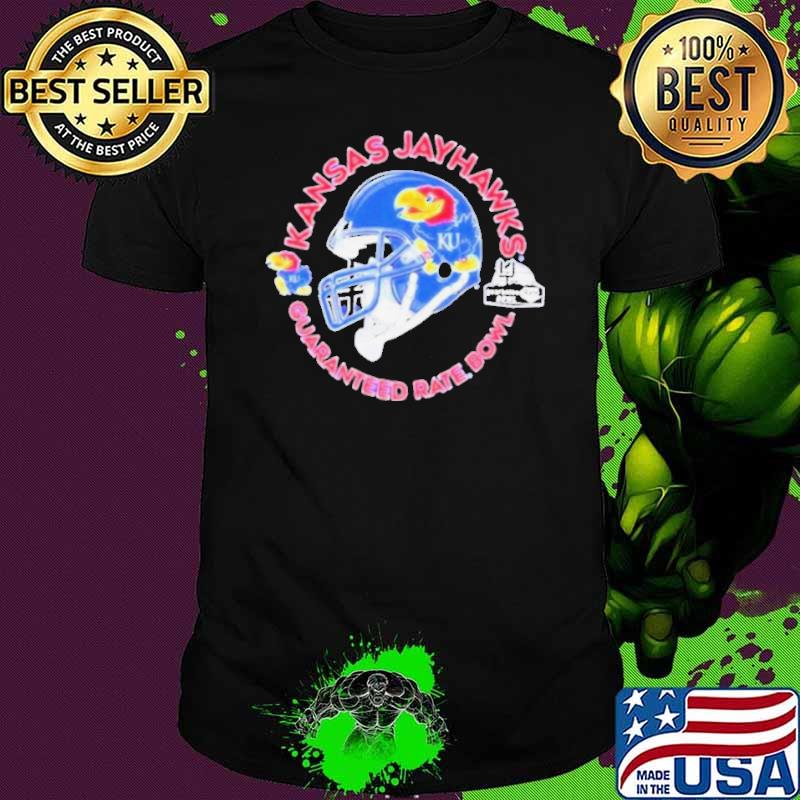 College Football Bowl Games Duel Helmet Kansas Jayhawks 2023 Guaranteed Rate Bowl Shirt
