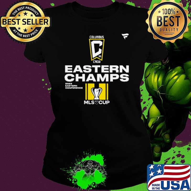 Columbus Crew 2023 MLS Eastern Conference Champions Locker Room Shirt Ladies tee Columbus Crew 2023 MLS Eastern Conference Champions Locker Room Shirt Ladies tee