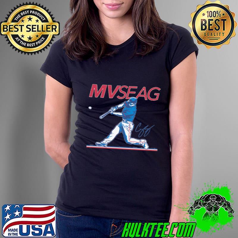 Corey Seager Mvseag Signature American professional baseball shortstop for the Texas Rangers T-Shirt