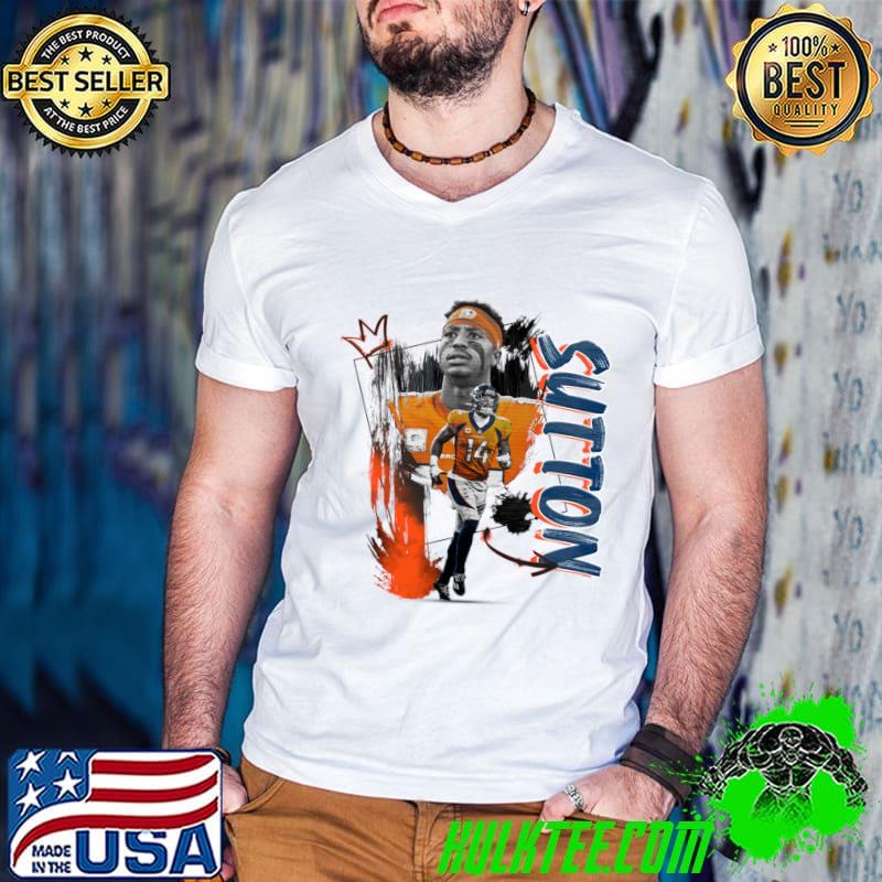 Courtland Sutton American football wide receiver for the Denver Broncos T-Shirt Guys V Neck Courtland Sutton American football wide receiver for the Denver Broncos T-Shirt Guys V Neck