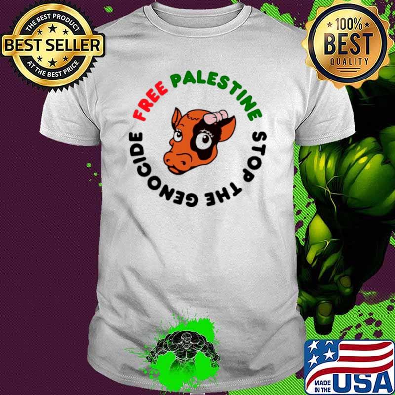 Cow free palestine stop the genocide shirt
