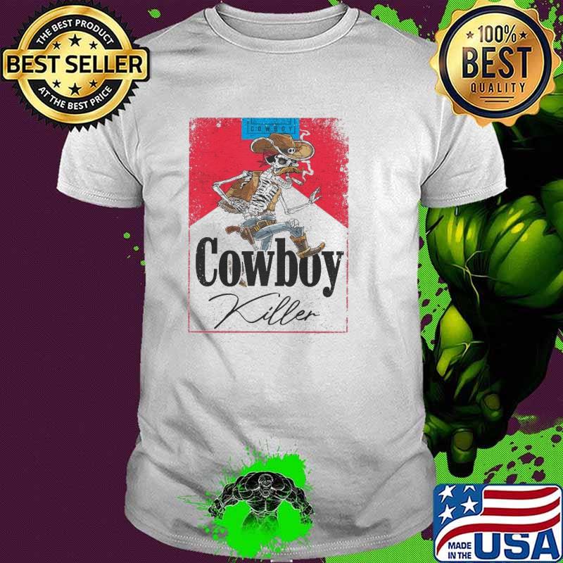 Cowboy Killer Graphic Jason Aldean Skeleton Cowboy Shirt