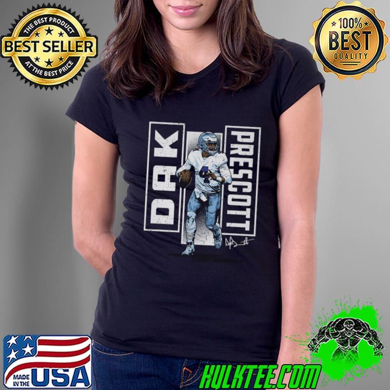 Dak Prescott Signature American football quarterback Dallas Verticals T-Shirt