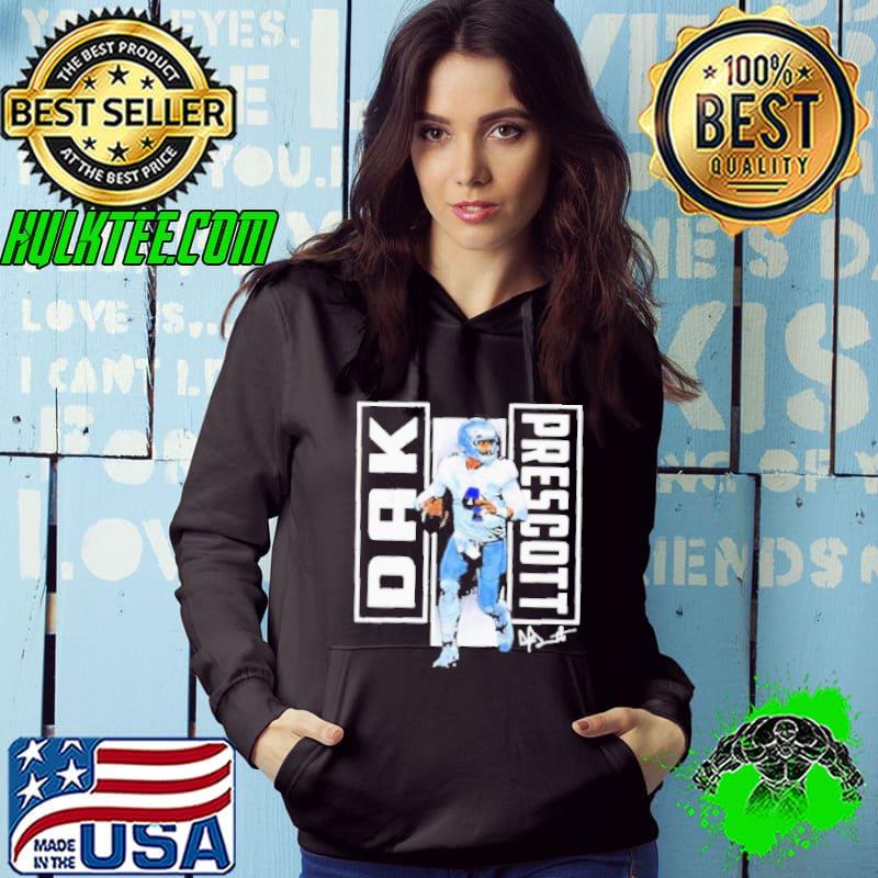 Dallas Cowboys football Dak Prescott 4 player action pose signature draw s Hoodie Dallas Cowboys football Dak Prescott 4 player action pose signature draw s Hoodie