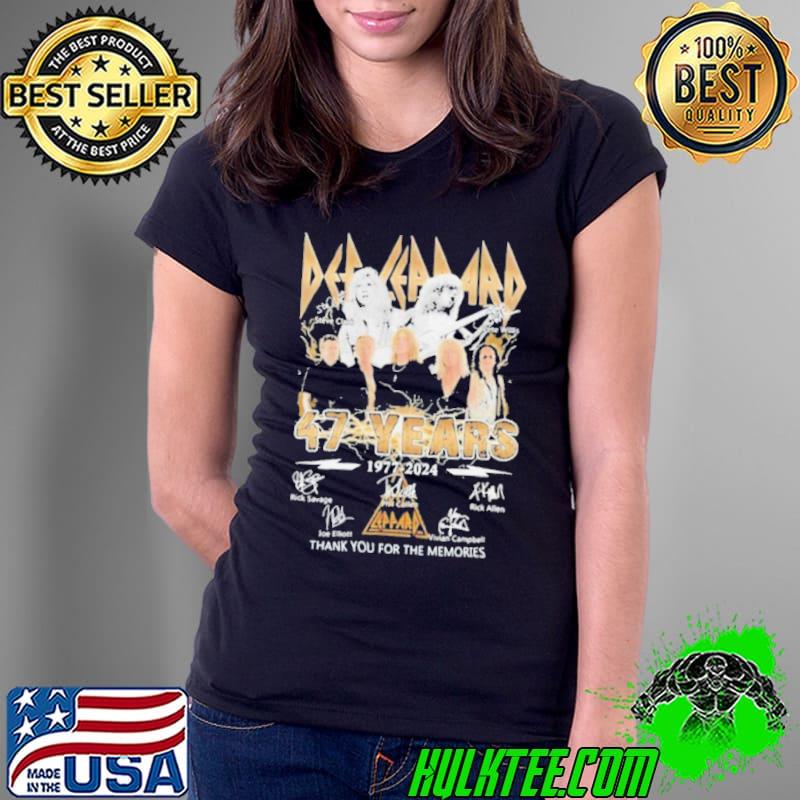 Def Leppard 47 Years 1977 2024 Thank You for the memories signatures shirt
