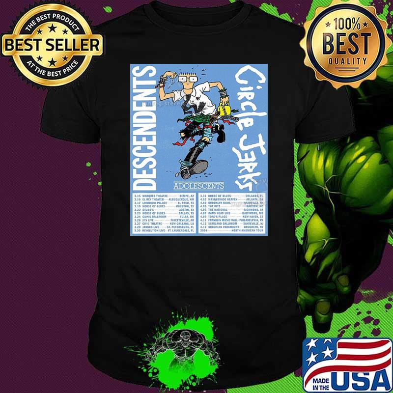 Descendents And Circle Jerks 2024 Tour Across The Usa Poster Shirt