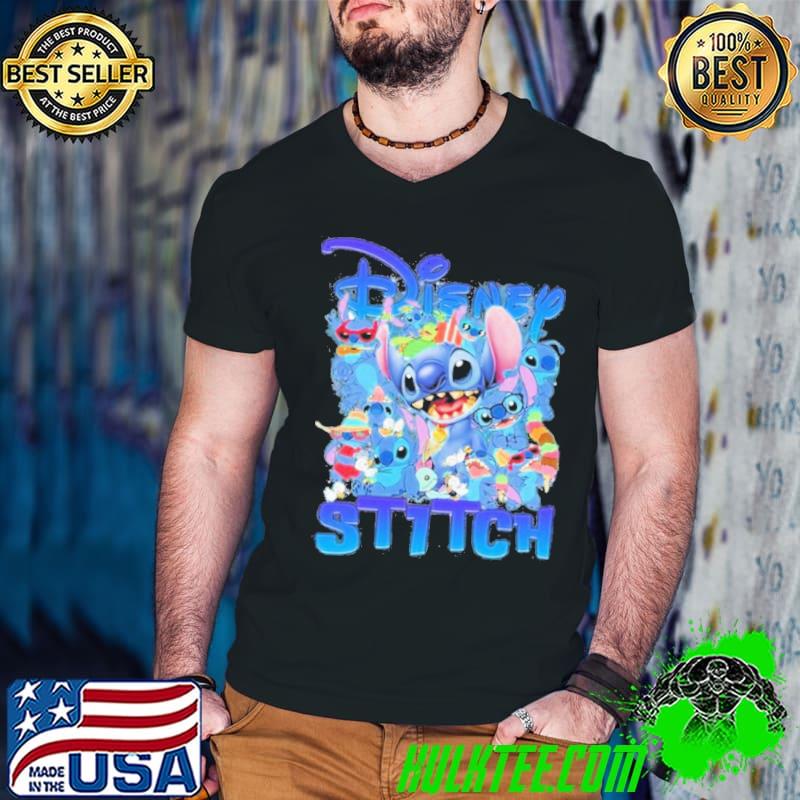 Disney Baby Stitch Cartoon Shirt Guys V Neck Disney Baby Stitch Cartoon Shirt Guys V Neck