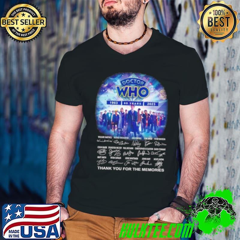 Doctor Who 60 Years 1963 2023 Thank You For The Memories Doctor Who Signatures Shirt