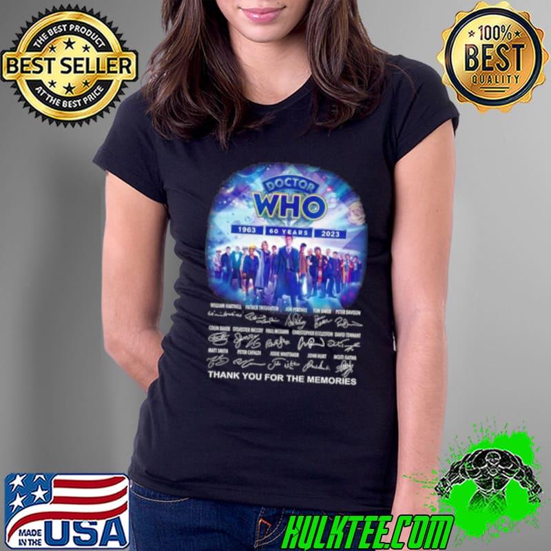 Doctor Who 60 Years 1963 2023 Thank You For The Memories Doctor Who Signatures Shirt Ladies Tee Doctor Who 60 Years 1963 2023 Thank You For The Memories Doctor Who Signatures Shirt Ladies Tee