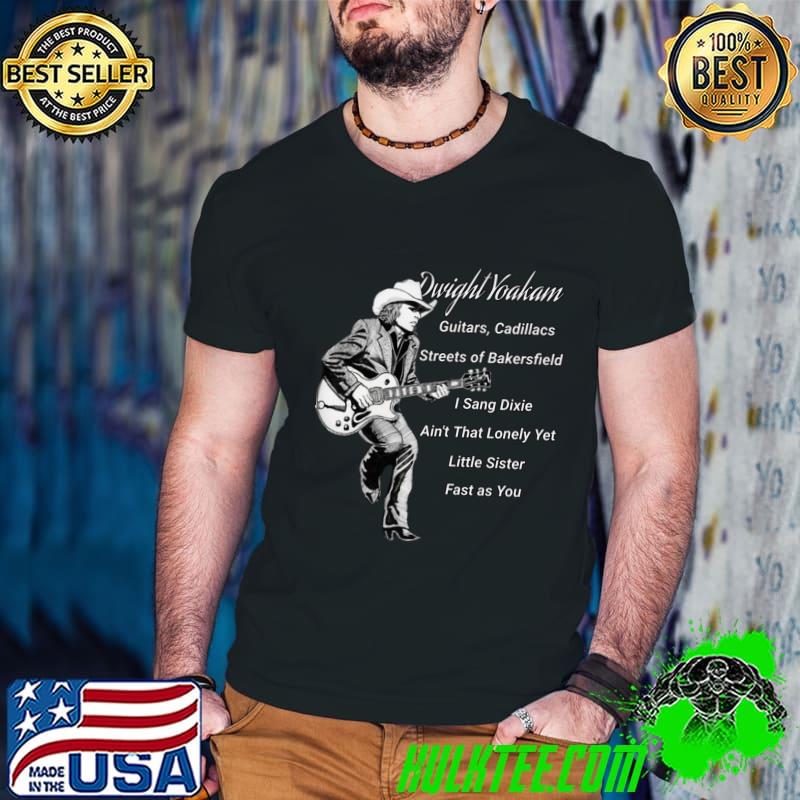 Dwight Yoakam Top country Songs Streets Of Bakersfield Little Sister T-Shirt Guys V Neck Dwight Yoakam Top country Songs Streets Of Bakersfield Little Sister T-Shirt Guys V Neck