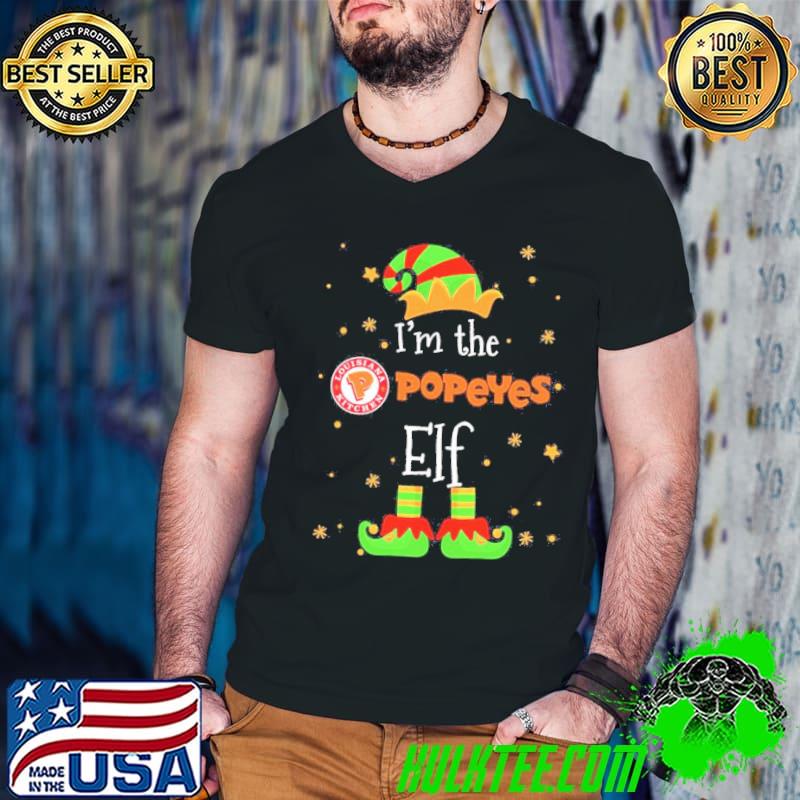 Elf I’m The Popeyes Elf Logo Merry Christmas Shirt