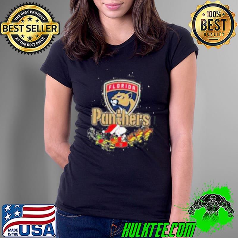 Florida Panthers NHL Santa Snoopy and Woodstock Christmas Shirt