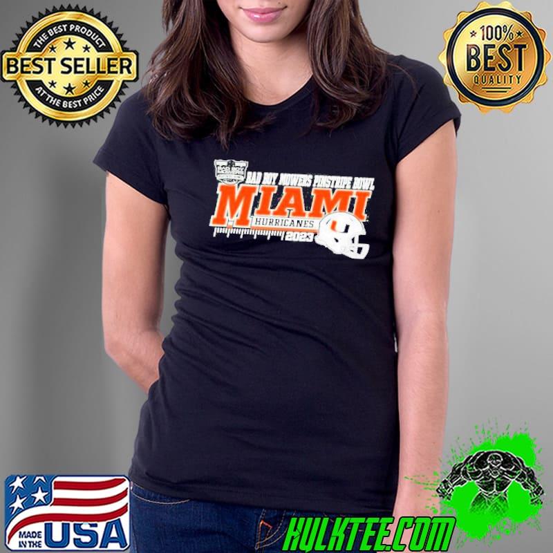 Funny Miami Hurricanes 2023 Bad Boy Mowers Pinstripe Bowl Shirt Ladies Tee Funny Miami Hurricanes 2023 Bad Boy Mowers Pinstripe Bowl Shirt Ladies Tee