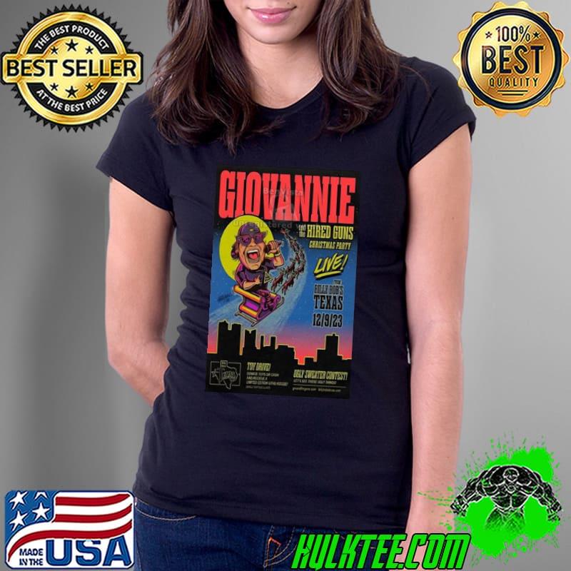 Giovannie And The Hired Guns Christmas Party Texas 12.9.23 poster shirt