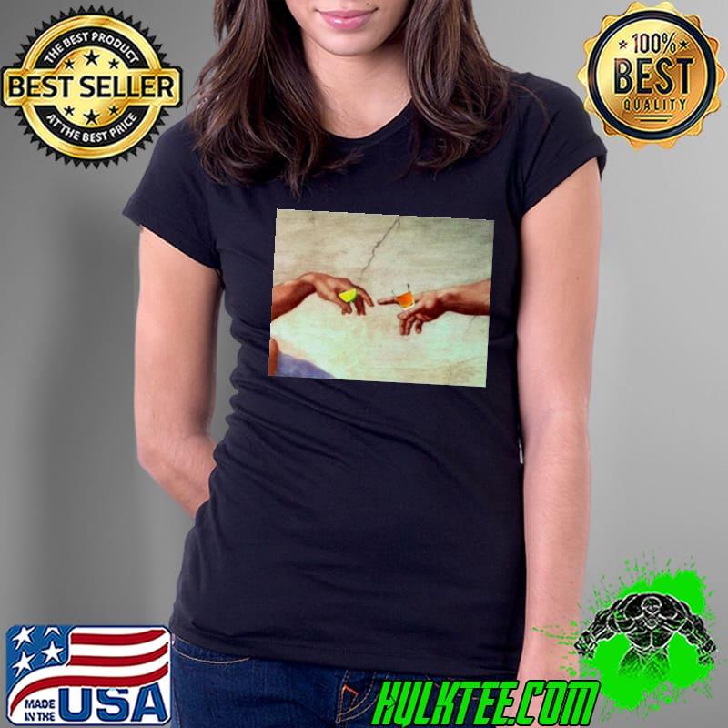 Gods hand passing tequila and lime s Ladies Tee Gods hand passing tequila and lime s Ladies Tee