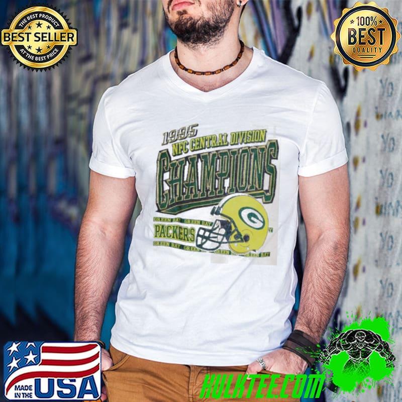 Green Bay Packers 1995 NFC central division champions helmet retro shirt Green Bay Packers 1995 NFC central division champions helmet retro shirt