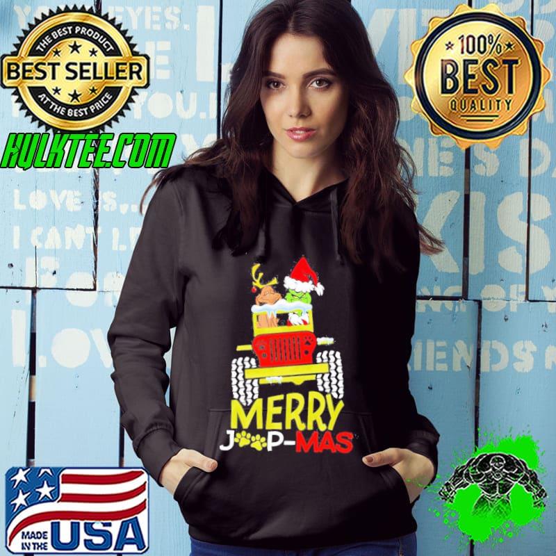 Grinch Hat Santa And Dog Car Jeep Merry Jeepmas Christmas Shirt Hoodie Grinch Hat Santa And Dog Car Jeep Merry Jeepmas Christmas Shirt Hoodie