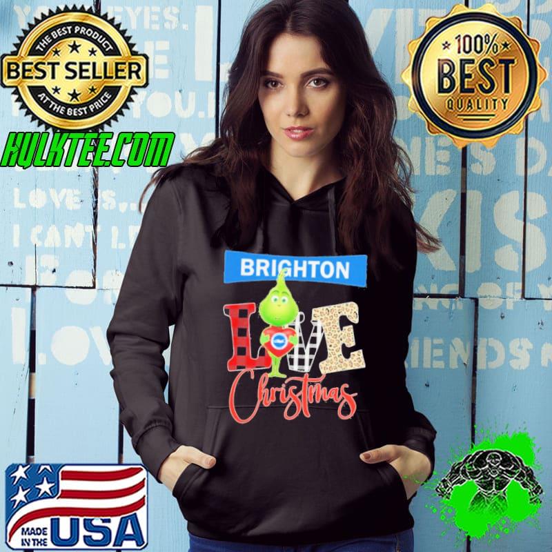 Grinch Hug Heart Brighton Love Christmas Shirt Hoodie Grinch Hug Heart Brighton Love Christmas Shirt Hoodie