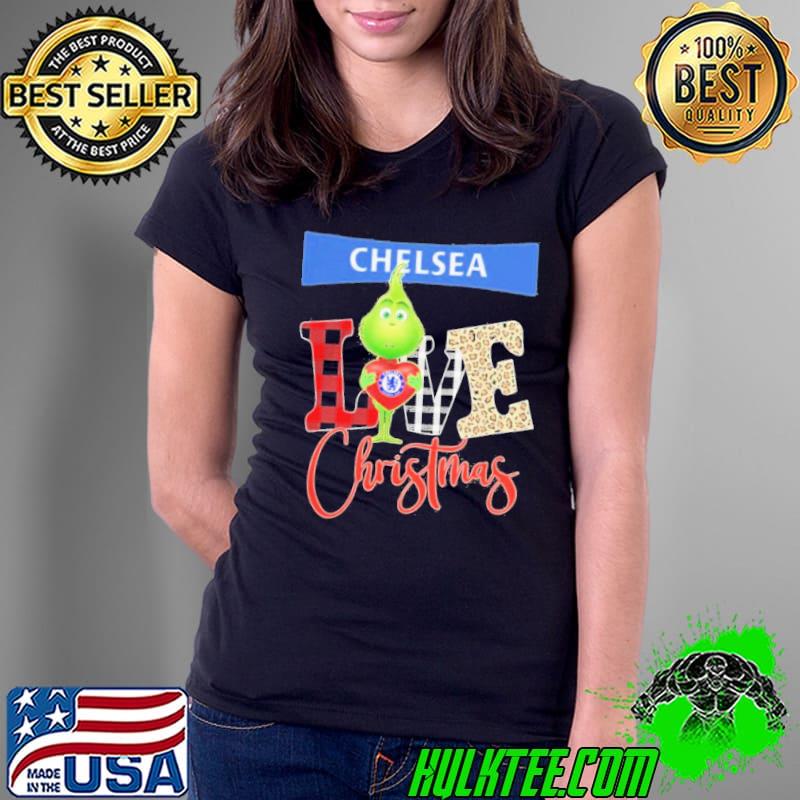 Grinch Hug Heart Chelsea Love Christmas Shirt Ladies Tee Grinch Hug Heart Chelsea Love Christmas Shirt Ladies Tee