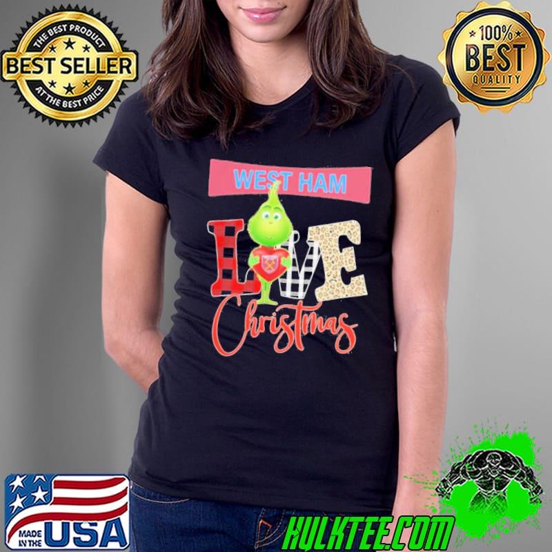 Grinch Hug Heart EPL West Ham Love United Christmas 2023 Shirt Ladies Tee Grinch Hug Heart EPL West Ham Love United Christmas 2023 Shirt Ladies Tee