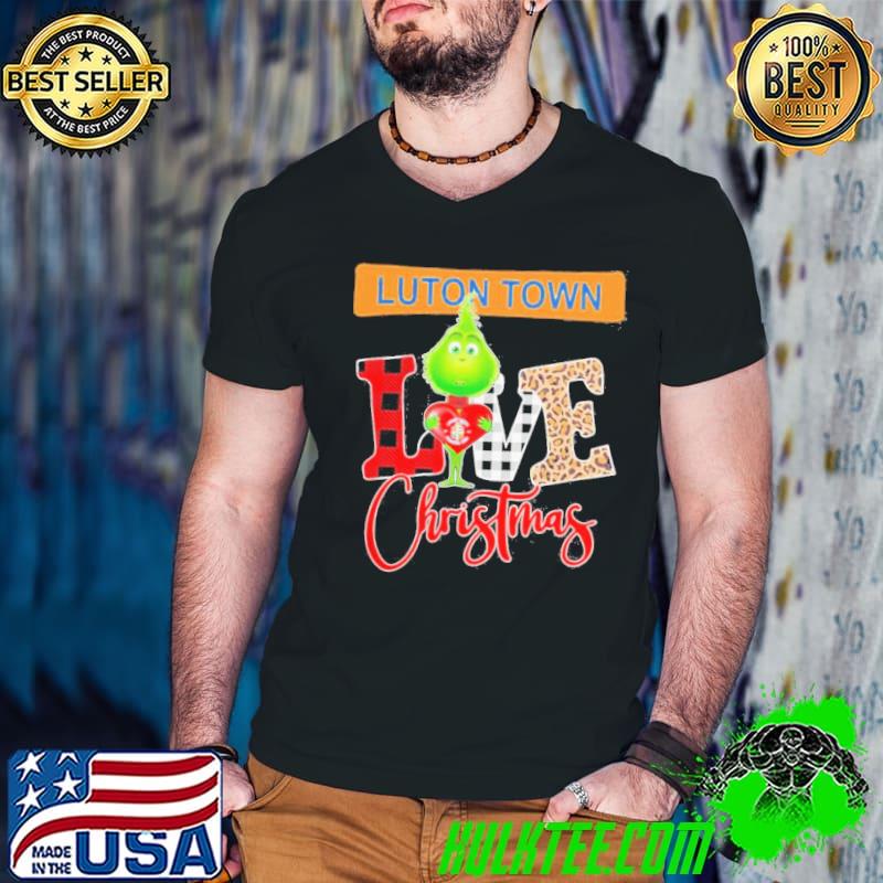 Grinch Hug Heart Luton Town Love Christmas Shirt Grinch Hug Heart Luton Town Love Christmas Shirt