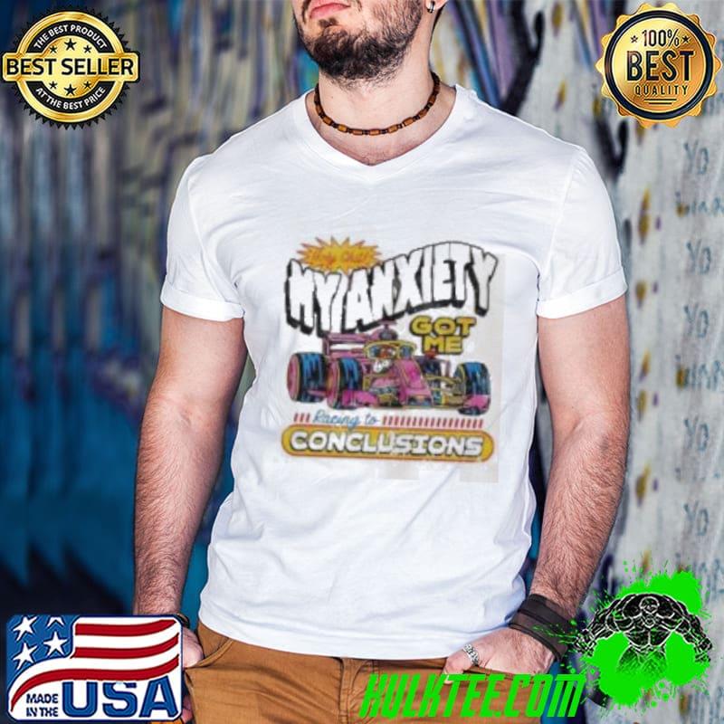 Holy Shit My Anxiety Got Me Racing To Conclusions s Guys V Neck Holy Shit My Anxiety Got Me Racing To Conclusions s Guys V Neck