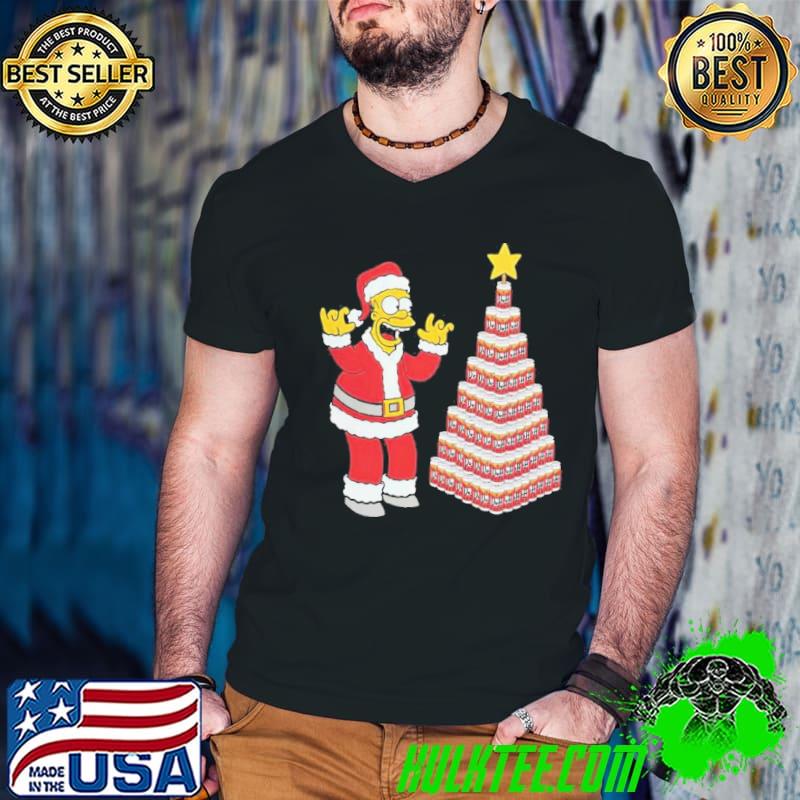Homer Simpson Tis The Season Duff Beer Christmas Tree Shirt