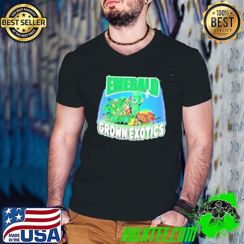 Iflyhigh Emerald Grown Exotics Shirt Guys V Neck Iflyhigh Emerald Grown Exotics Shirt Guys V Neck