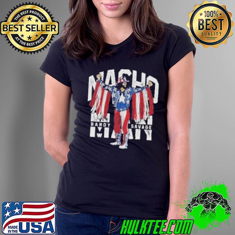 Infant 500 Level Black Macho Man Randy Savage Stars & Stripes Shirt Ladies Tee Infant 500 Level Black Macho Man Randy Savage Stars & Stripes Shirt Ladies Tee