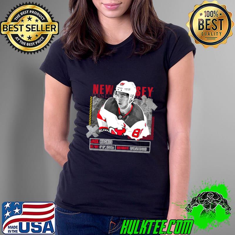 Jack Hughes American professional ice hockey center and alternate captain for the New Jersey Devils T-Shirt