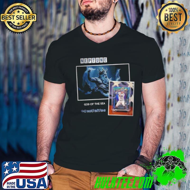 Julio Rodriguez Seattle Mariners Neptune God Of The Sea Seausrise Kicks Cards shirt