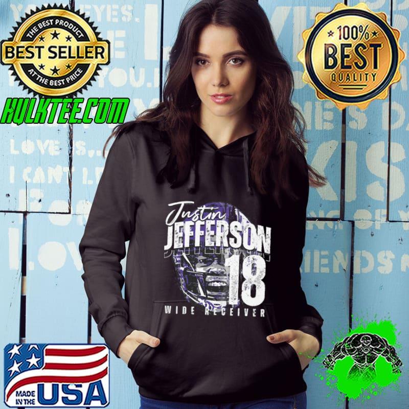 Justin Jefferson American football wide receiver for the Minnesota Vikings Minnesota Half Face T-Shirt Hoodie Justin Jefferson American football wide receiver for the Minnesota Vikings Minnesota Half Face T-Shirt Hoodie