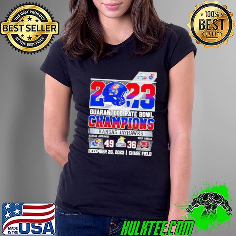 Kansas Jayhawks 2023 Guaranteed Rate Bowl Champions Victory UNLV Rebels 49 36 Shirt