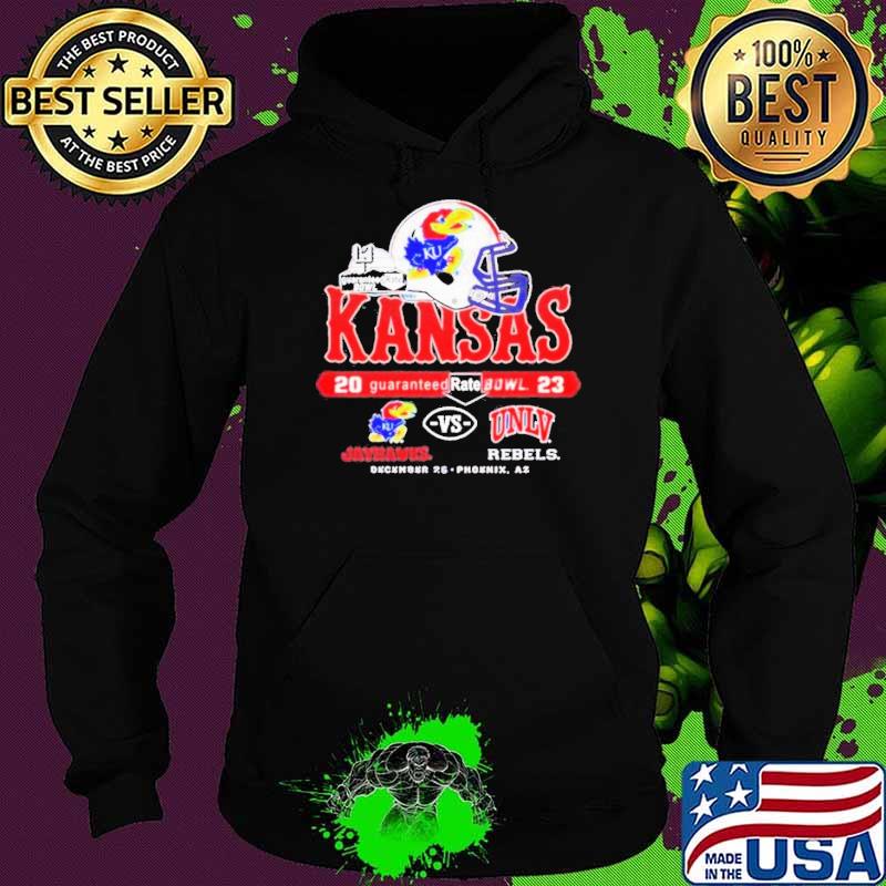 Kansas jayhawks vs unlv rebels 2023 guaranteed rate bowl december 26 shirt
