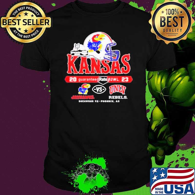 Kansas jayhawks vs unlv rebels 2023 guaranteed rate bowl december 26 s Unisex Kansas jayhawks vs unlv rebels 2023 guaranteed rate bowl december 26 s Unisex