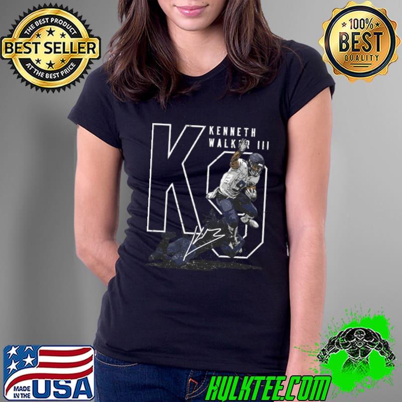 Kenneth Walker III Signature American football running back Seattle Hurdle T-Shirt