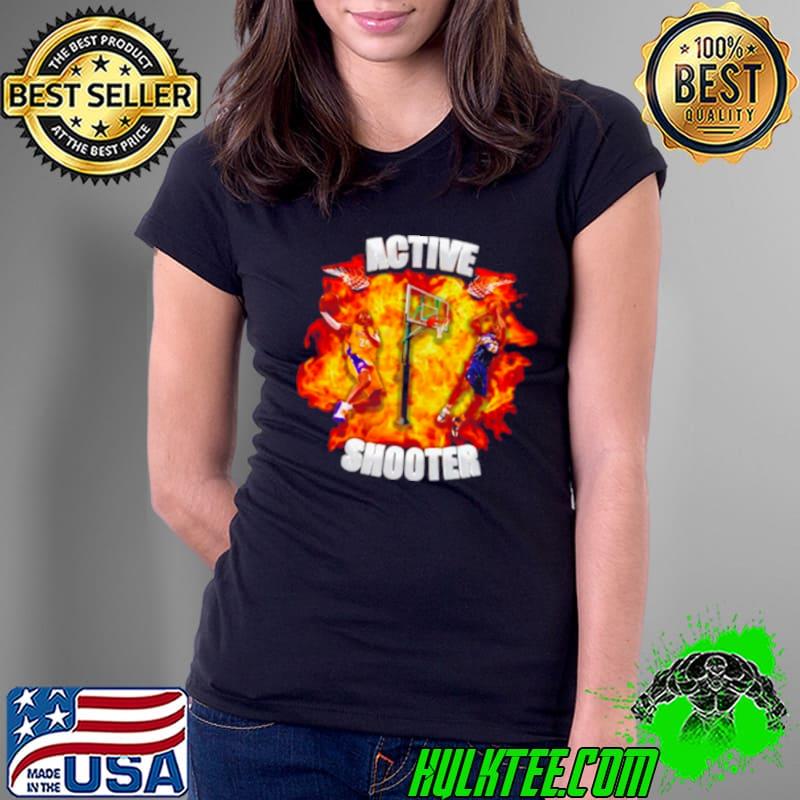 Kobe Bryant and Lebron James active shooter s Ladies Tee Kobe Bryant and Lebron James active shooter s Ladies Tee
