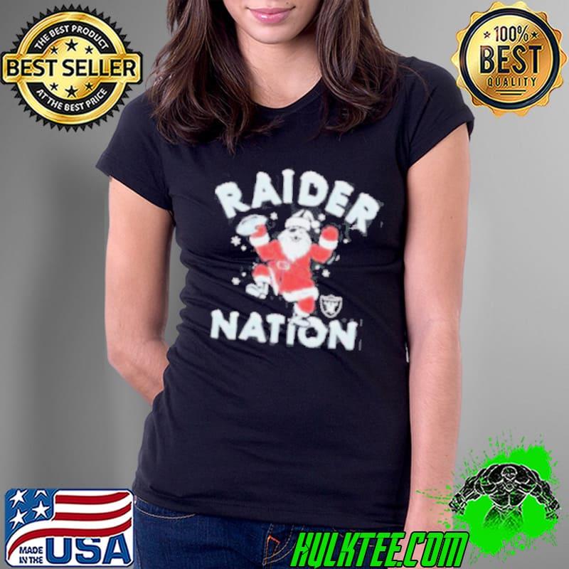Las Vegas Raiders Raider Nation Christmas Shirt Ladies Tee Las Vegas Raiders Raider Nation Christmas Shirt Ladies Tee
