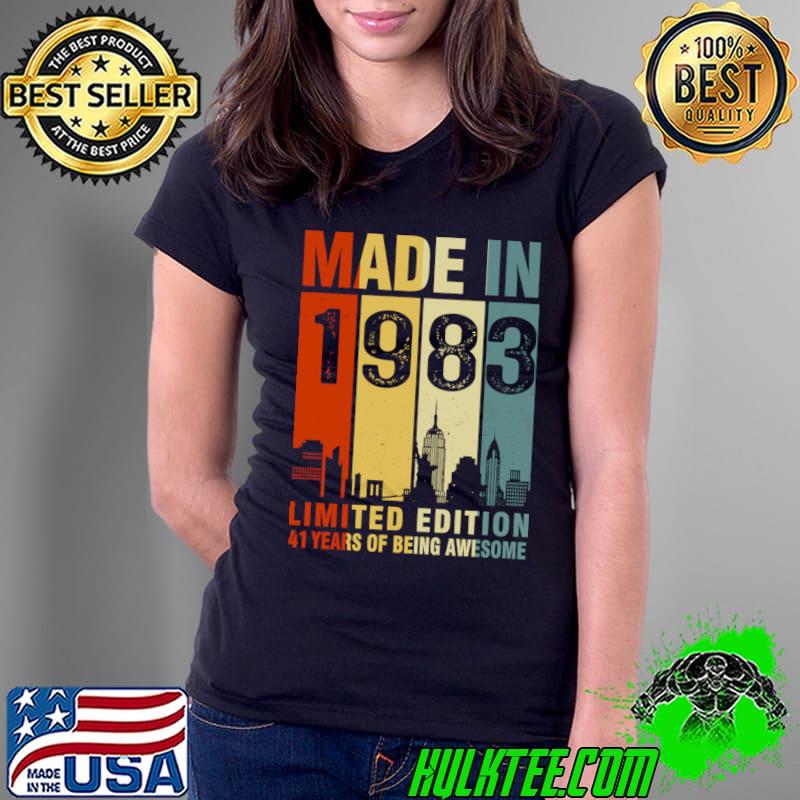 Made In 1983 Limited Edition 41 Years Of Being Awesome Vintage T-Shirt