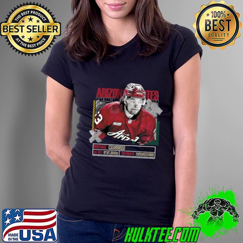 Matias Maccelli Finnish-American professional ice hockey left wing Coyotes T-Shirt Ladies Tee Matias Maccelli Finnish-American professional ice hockey left wing Coyotes T-Shirt Ladies Tee