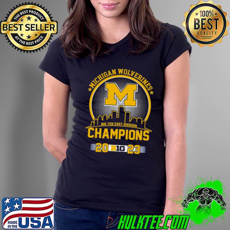 Michigan Wolverines Big Ten East Division Champions 2023 Skyline s Ladies Tee Michigan Wolverines Big Ten East Division Champions 2023 Skyline s Ladies Tee