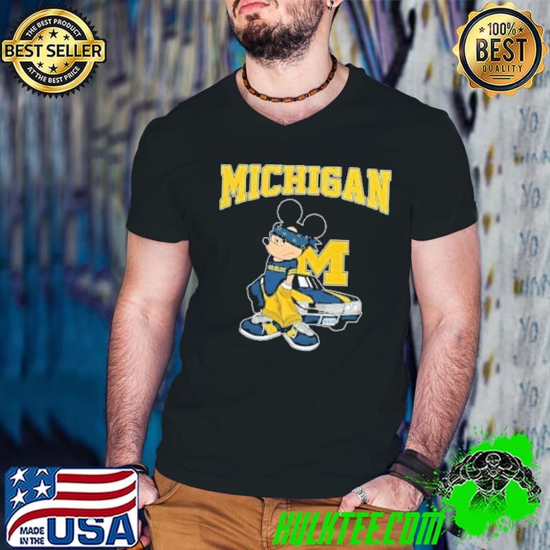 Michigan Wolverines Football Mickey Mouse Disney s Guys V Neck Michigan Wolverines Football Mickey Mouse Disney s Guys V Neck